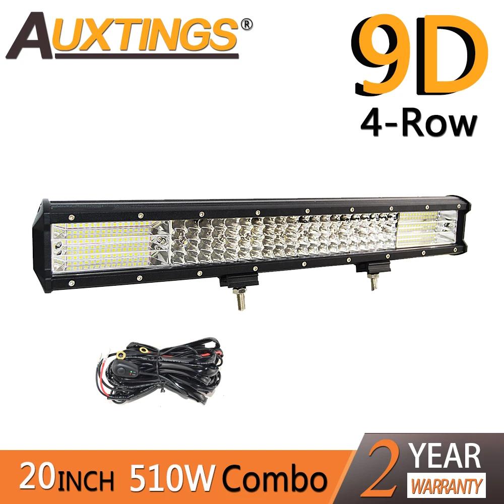 Auxtings  ο ̵ 귡Ŷ Led ۾ ,  9D LED Ʈ , ε 4x4 ڵ , 12V 24V, 20 ġ, 510w